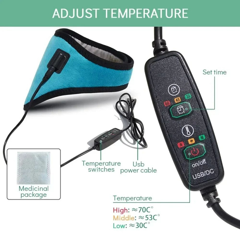 Adjustable Electric USB Triple Temperature Hot Neck Brace 6
