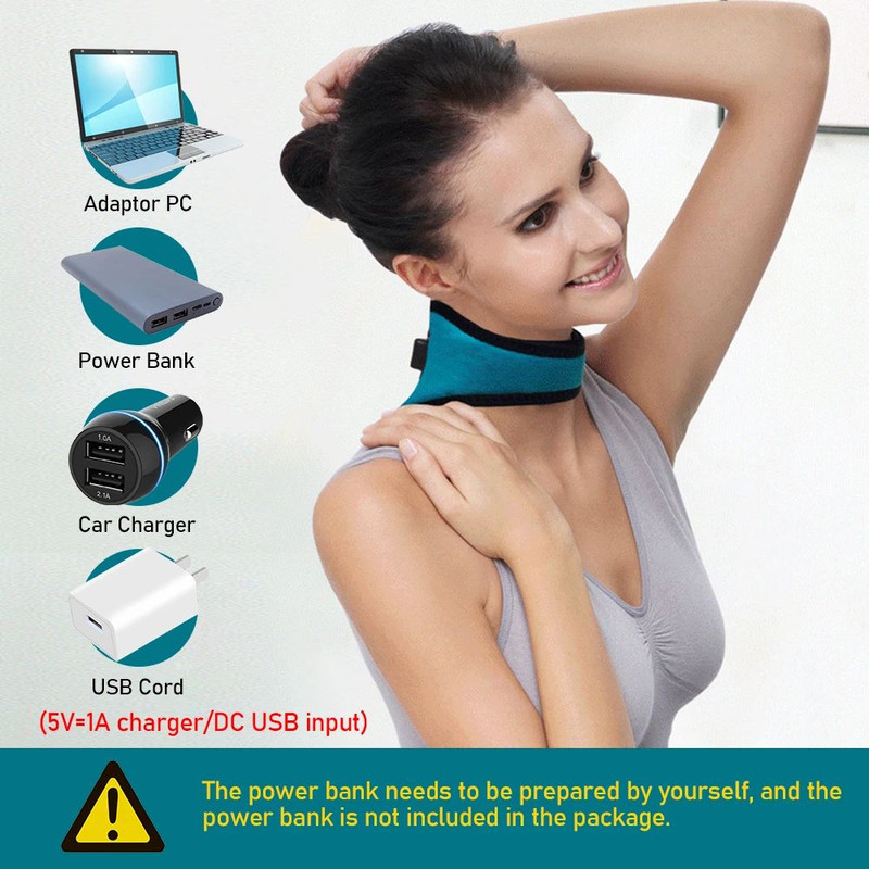 Adjustable Electric USB Triple Temperature Hot Neck Brace 1