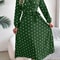 Elegant V Neck Polka Dot Swing Dress Casual Sweet Dress For Women 6