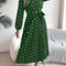 Elegant V Neck Polka Dot Swing Dress Casual Sweet Dress For Women 7