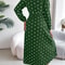 Elegant V Neck Polka Dot Swing Dress Casual Sweet Dress For Women 8