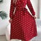 Elegant V Neck Polka Dot Swing Dress Casual Sweet Dress For Women 9
