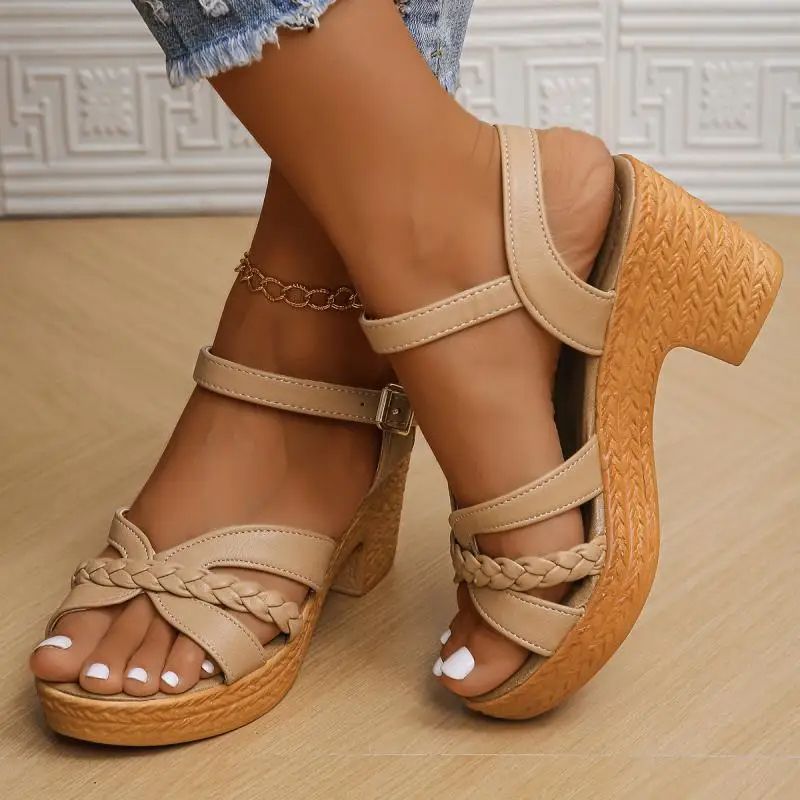 Summer Platform Sandals with Ankle Strap  Open Toe Design 8