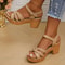Summer Platform Sandals with Ankle Strap Open Toe Design 123