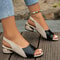 Chunky Platform Sandals for Women Low Heeled Fish Mouth Shoes 10