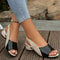 Chunky Platform Sandals for Women Low Heeled Fish Mouth Shoes 9