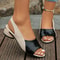 Chunky Platform Sandals for Women Low Heeled Fish Mouth Shoes