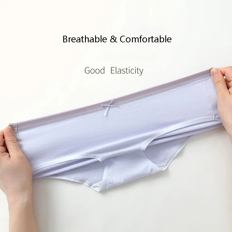 Women Cotton Underwear Sexy Panty With Cute Bow 2