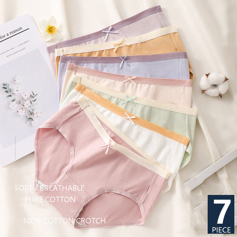 Women Cotton Underwear Sexy Panty With Cute Bow 3