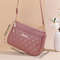 PU Leather Crossbody Bag Quilted Heart Embroidery Large Capacity Zipper Shoulder Purse For Women 10