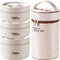 Leak Proof Thermal Lunch Container Set 3 Separate Stackable Lunch Containers for Adults & Kids