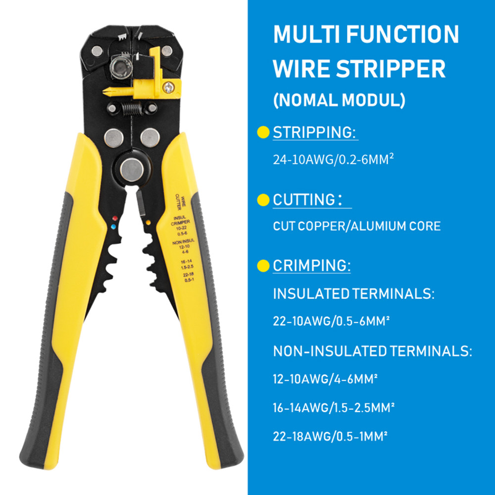 Professional Crimping Pliers All In One Wire Stripper Terminal Crimper Heavy Duty Hand Tool For El 7