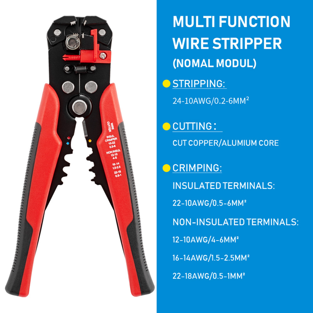 Professional Crimping Pliers All In One Wire Stripper Terminal Crimper Heavy Duty Hand Tool For El 8