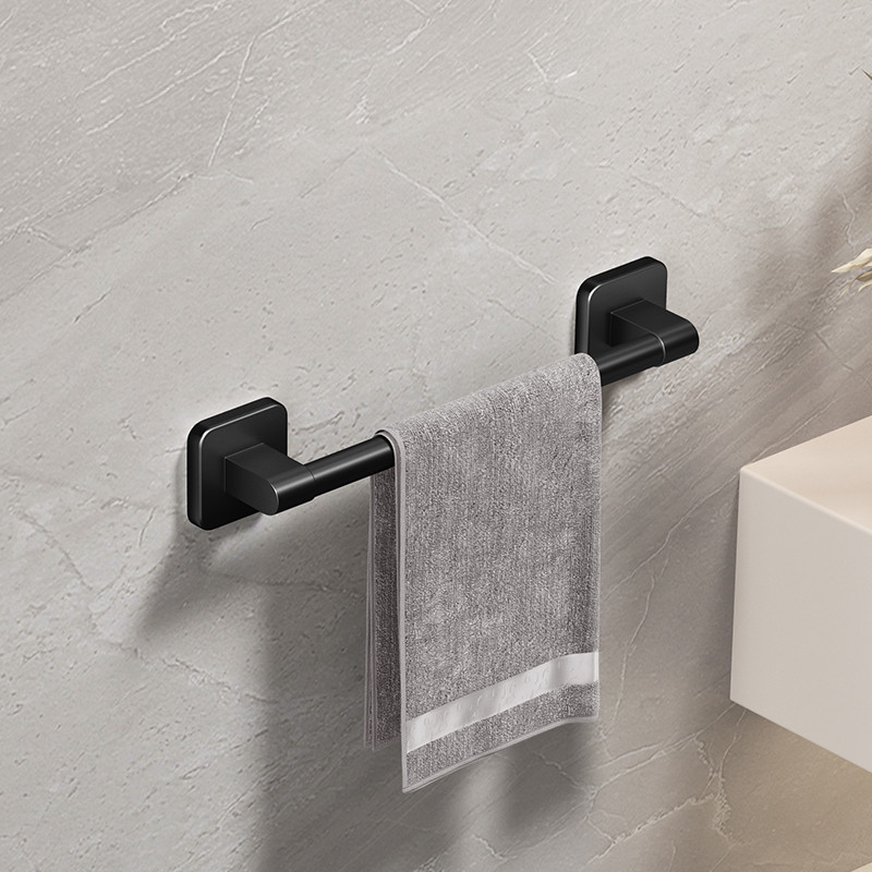 Self Adhesive Bathroom Towel Rack No Drilling Required Sturdy Towel Holder  Rail In White  Black Sp 8