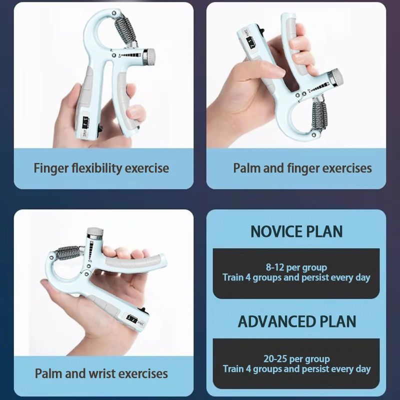 Adjustable Hand Grip Strengthener 560kg Wrist Forearm Trainer For Muscle Building Strength Train