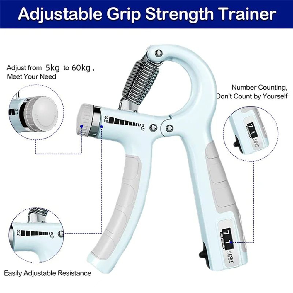 Adjustable Hand Grip Strengthener 560kg Wrist Forearm Trainer For Muscle Building Strength Train