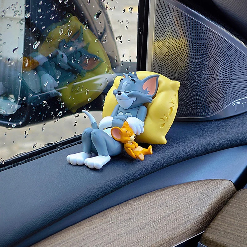 Tom and Jerry Car Decor Cute Dashboard Accessories Adorable Cartoon Figurines