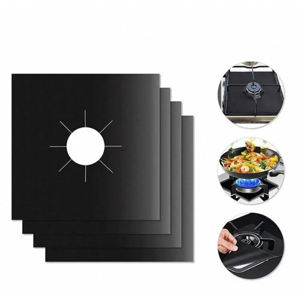 Heat Resistant Gas Stove Cover Non Toxic Anti Adhesion Cookware Protector For Kitchen Reusable Eas 6