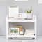 Double Layer Storage Rack Rectangular White Organizing Desk Tray For Cosmetics Stationery  Office S 1