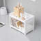 Double Layer Storage Rack Rectangular White Organizing Desk Tray For Cosmetics Stationery  Office S 2