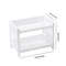 Double Layer Storage Rack Rectangular White Organizing Desk Tray For Cosmetics Stationery  Office S 4