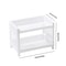 Double Layer Storage Rack Rectangular White Organizing Desk Tray For Cosmetics Stationery Office S 4