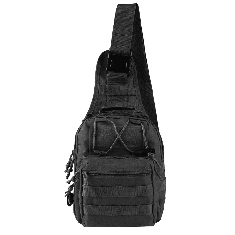 Men Backpack Tactical Sling Bag Chest Shoulder Fanny Pack Cross Body Molle Pouch For Hiking Travel 8