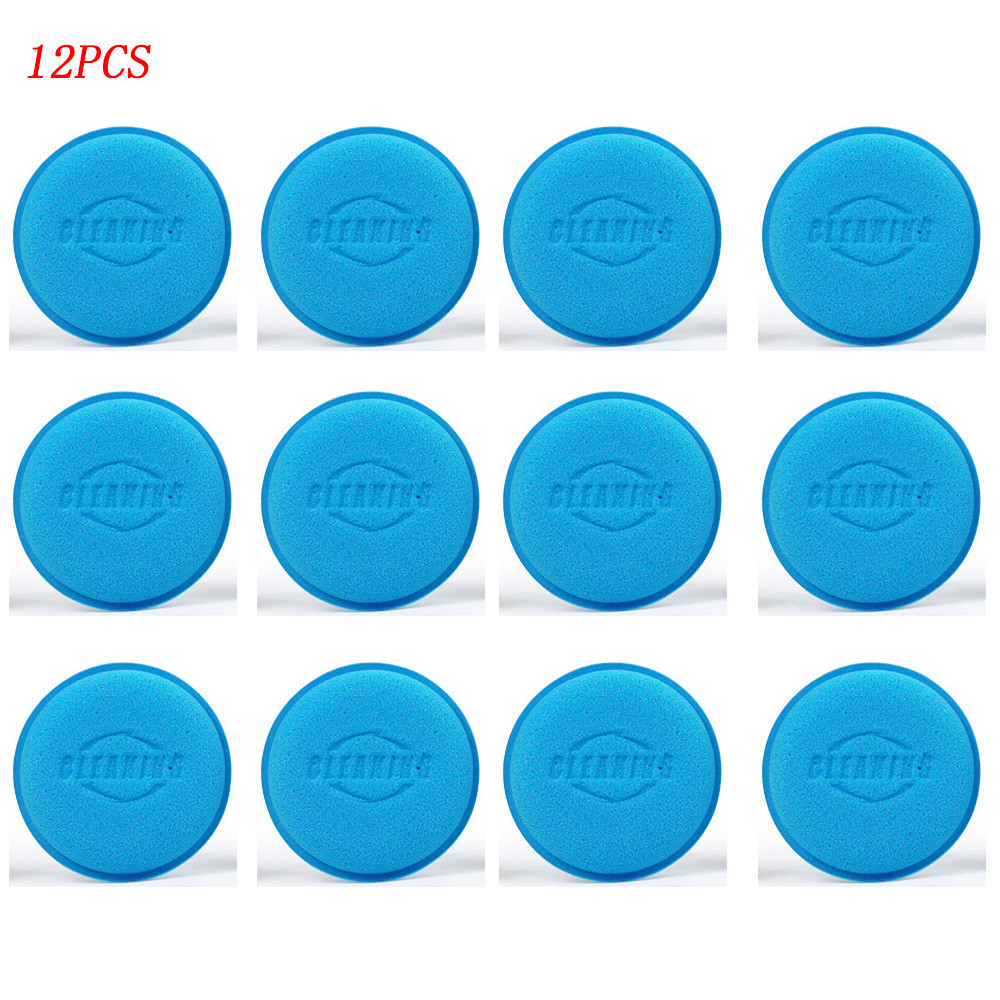 12Pcs Car Foam Sponge Wax Applicator Pads Detailing Polishing Pad Kit For Car Waxing Cleaning 7