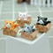 4pcs Mini Cat Ornament Cute Kawaii Garden Kitten Statue Gift For Kids Baby Room Home Decor 4