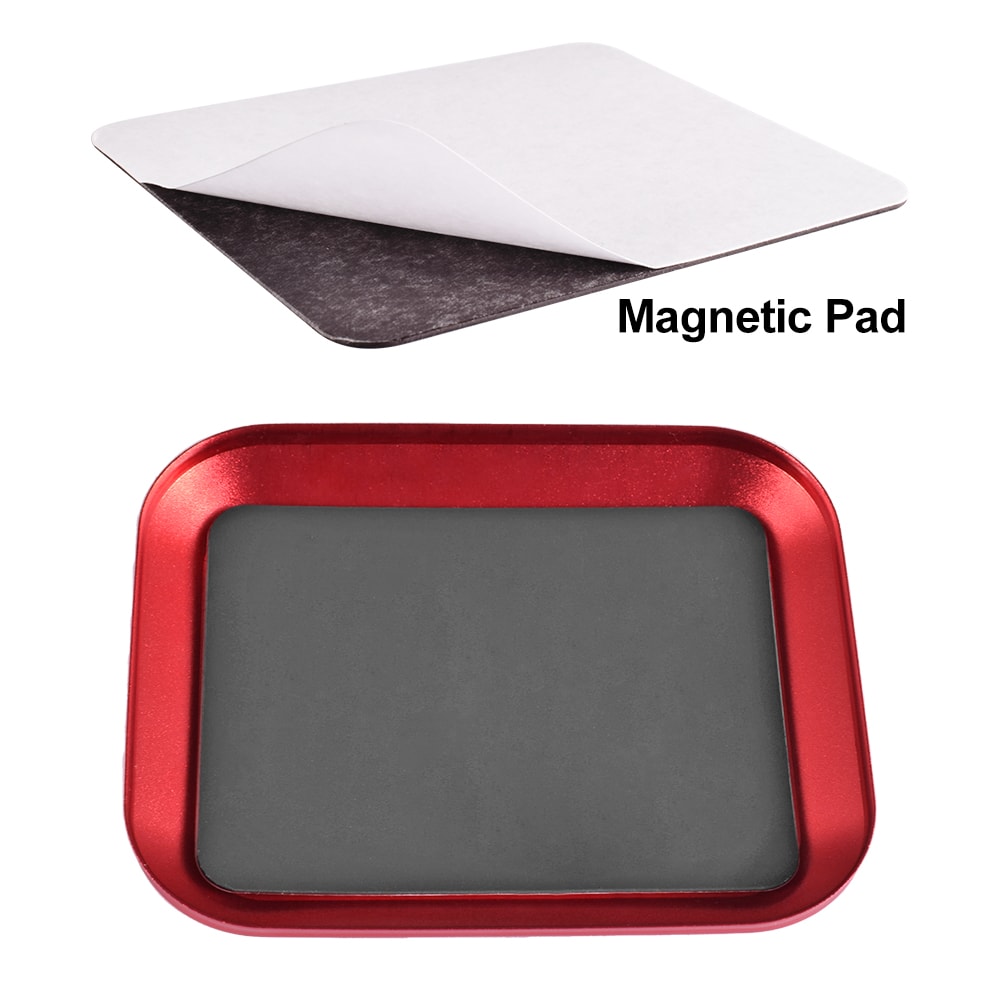 9IMOD Magnetic Screw Tray Aluminum Alloy RC Screw Organizer with NonSlip Pad for RC Airplane Car