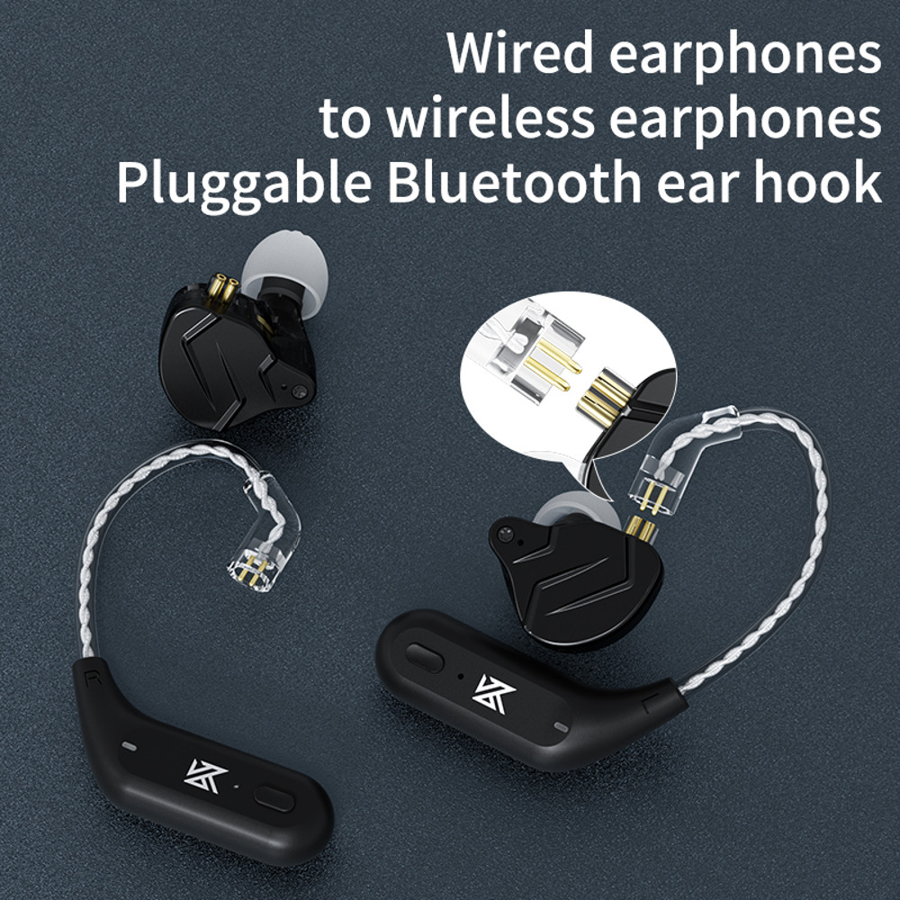 KZ AZ09 Bluetooth 5.2 Wireless Upgrade Cable HIFI Wireless Ear Hook With Charging Case For KZ TRN CCA Earphones Headset