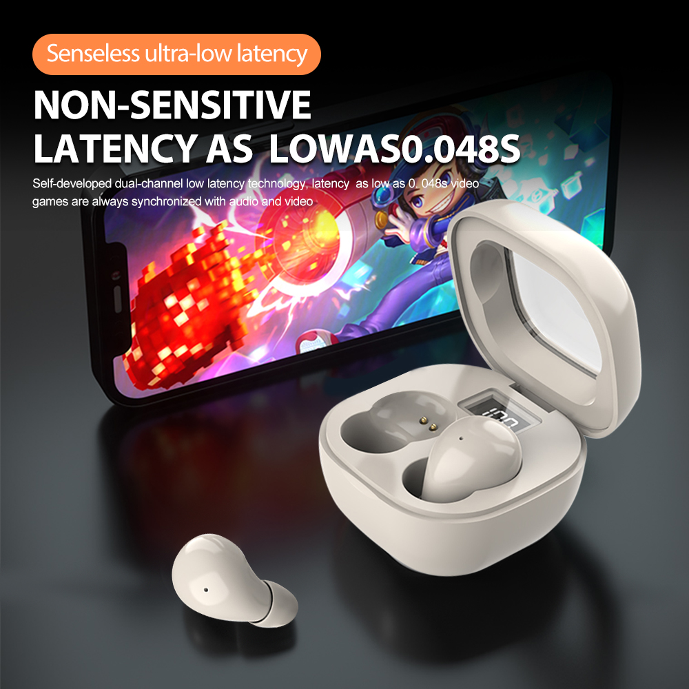 Ultra Compact Mini Bluetooth 53 Earphones Invisible Design HiFi Sound Noise Cancelling LED Display 2