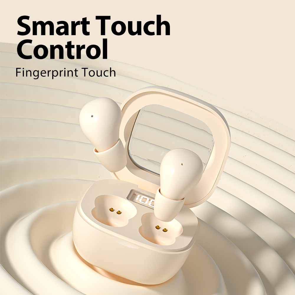 Ultra Compact Mini Bluetooth 53 Earphones Invisible Design HiFi Sound Noise Cancelling LED Display 3