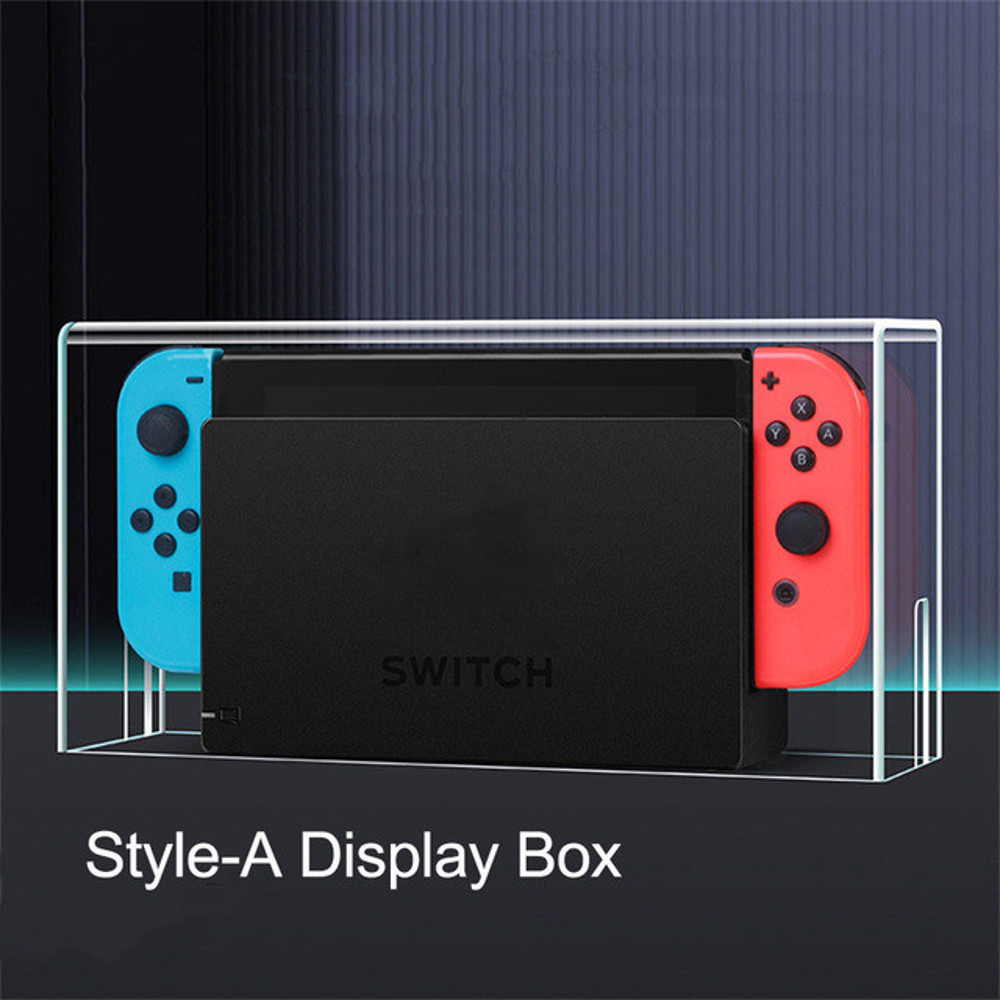 GAMINJA Clear Dust Cover for Nintendo Switch & OLED, Acrylic Protective Case & Display Box