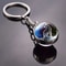 Luminous Keychain – Glow in the Dark Glass Ball Keychain Zodiac Pendant Gift for Men & Women