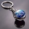 Luminous Keychain – Glow in the Dark Glass Ball Keychain Zodiac Pendant Gift for Men & Women