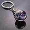 Luminous Keychain – Glow in the Dark Glass Ball Keychain Zodiac Pendant Gift for Men & Women