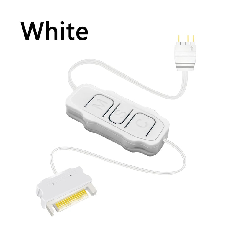 5V 3-Pin ARGB Controller with SATA Interface – PC Fan & LED Strip Light Extension Adapter