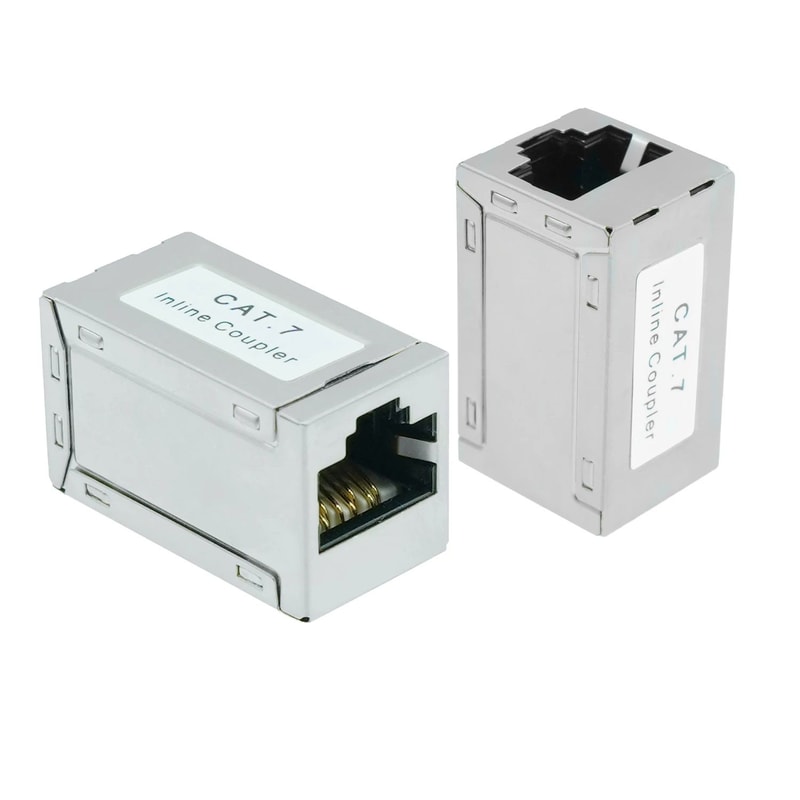 10Gbps Ethernet Extender Coupler Cat7Cat6Cat5e FemaletoFemale Connector Long Range Signal Booste