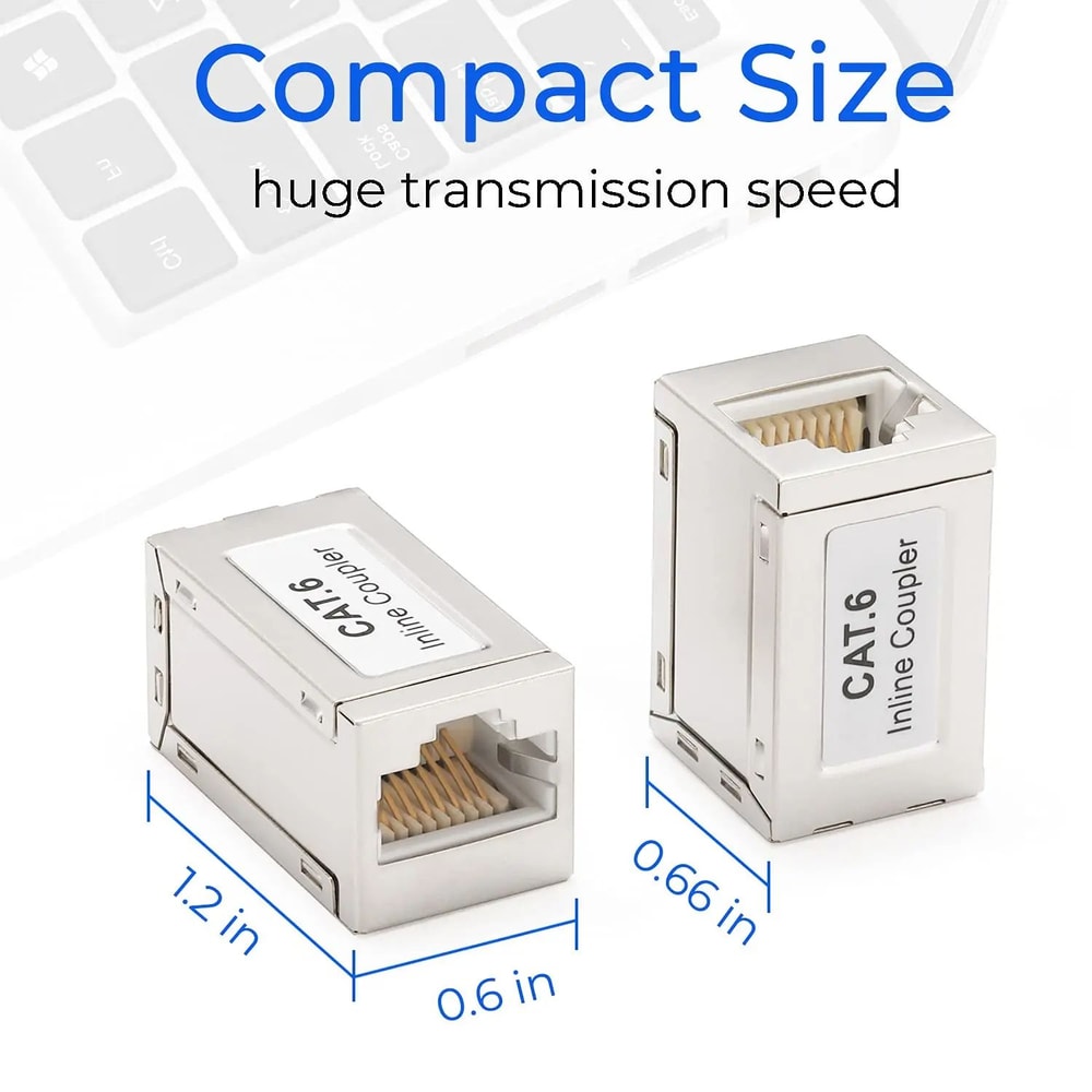 10Gbps Ethernet Extender Coupler Cat7Cat6Cat5e FemaletoFemale Connector Long Range Signal Booste
