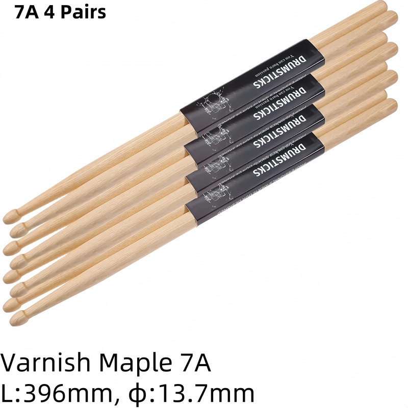 Miwayer 1 Pair 7A Premium Maple Drumsticks For Jazz Practice  Durable Lightweight Drum Sticks For A 6