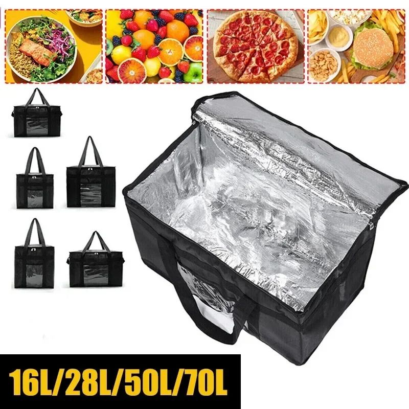 70L Insulated Thermal Cooler Bag Large Capacity Portable Lunch Bag With Tin Foil Insulation Zipper  0