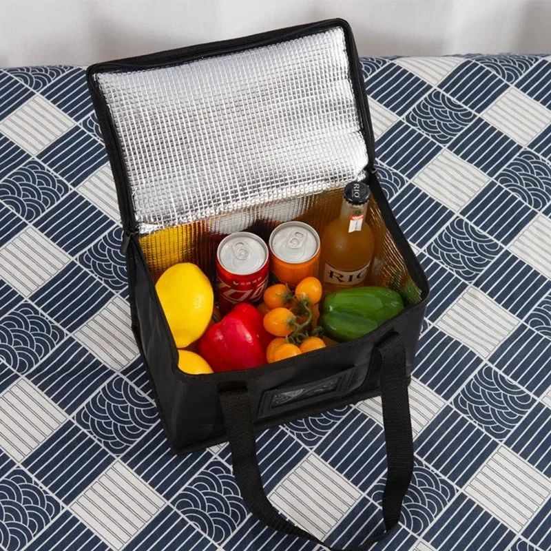 70L Insulated Thermal Cooler Bag Large Capacity Portable Lunch Bag With Tin Foil Insulation Zipper  5