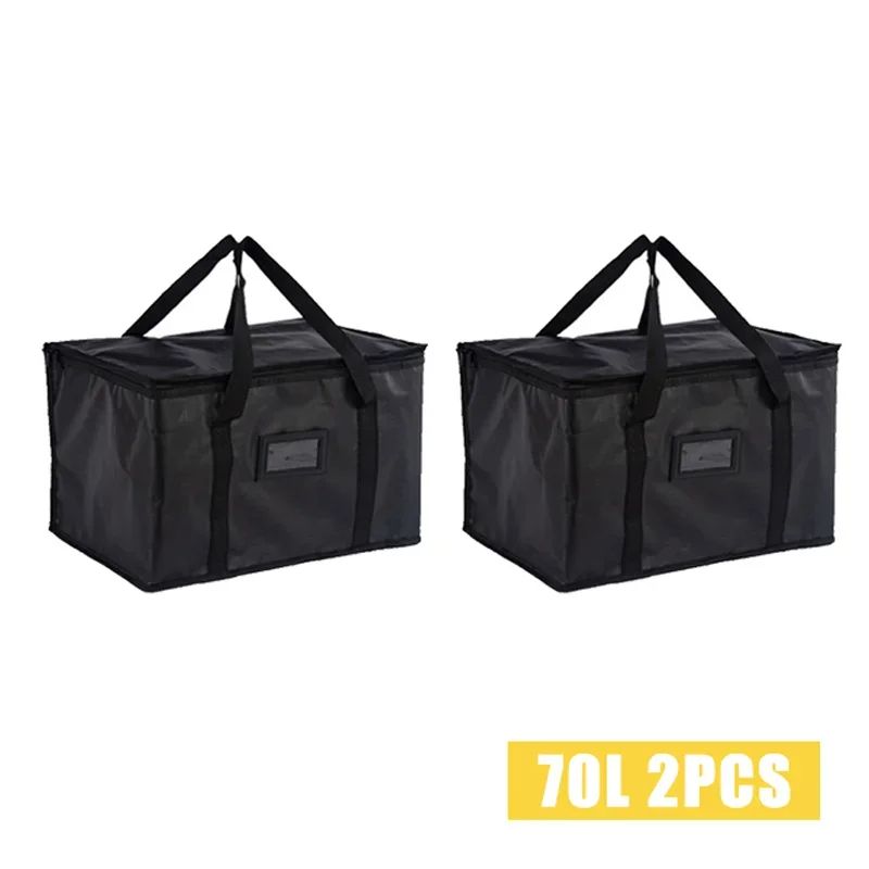 70L Insulated Thermal Cooler Bag Large Capacity Portable Lunch Bag With Tin Foil Insulation Zipper  7