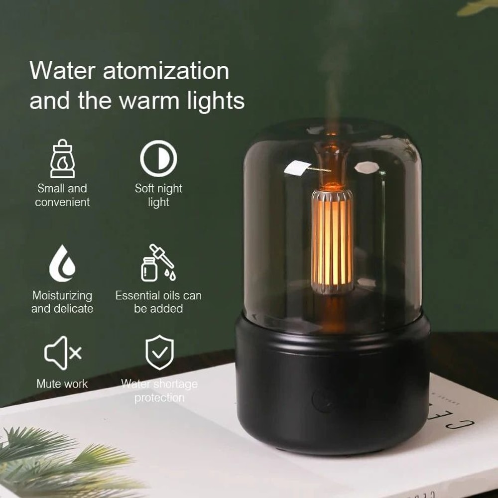 Portable Mini Aroma Diffuser USB Air Humidifier Night Light Essential Oil Cold Mist Maker Sprayer F 0