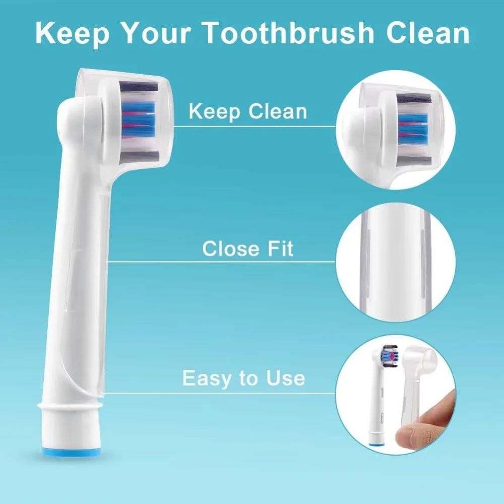 Electric Toothbrush Head Dustproof Covers Compatible With Braun OralB Replacement Brush Heads Prote 2