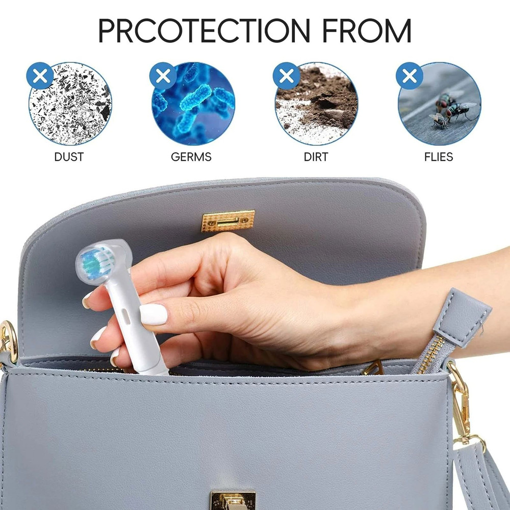 Electric Toothbrush Head Dustproof Covers Compatible With Braun OralB Replacement Brush Heads Prote 5