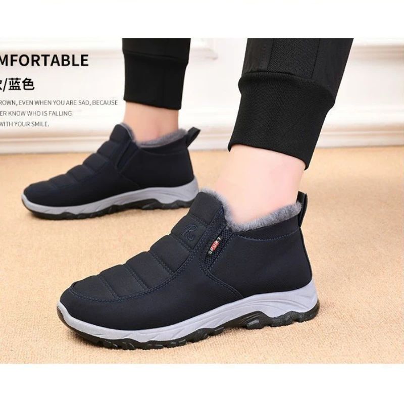 Affordable Men Winter Cotton Casual Shoes Warm WearResistant Chunky Sole 0