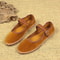 Velvet Mary Jane Shoes For Women HandStitched Casual Streetwear Ballet Flats With Buckle Strap 4