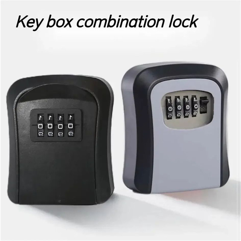 Key Keeper Combination Lock Wall Mounted Waterproof 4Digit Password Safe Box Easy Installation For 0